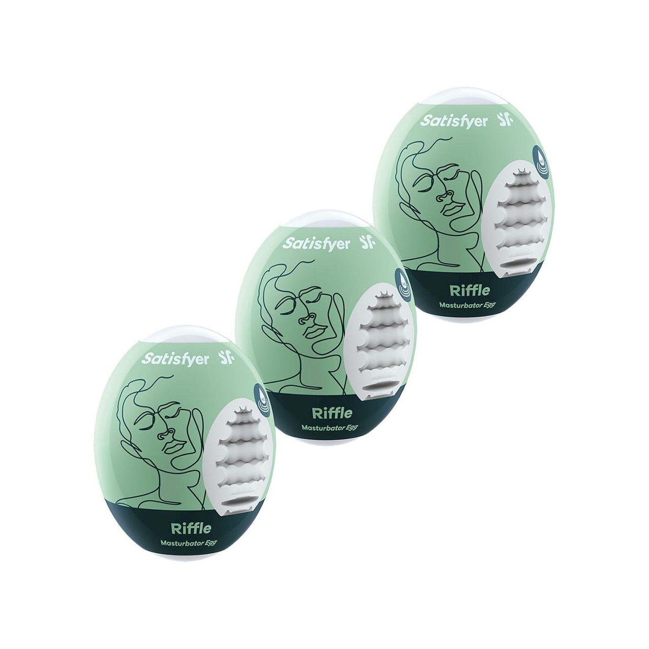 Satisfyer Masturbator Eggs Riffle – zestaw 3 jajek | Loris.pl