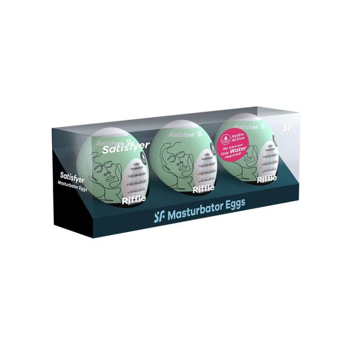 Satisfyer Masturbator Eggs Riffle – zestaw 3 jajek | Loris.pl