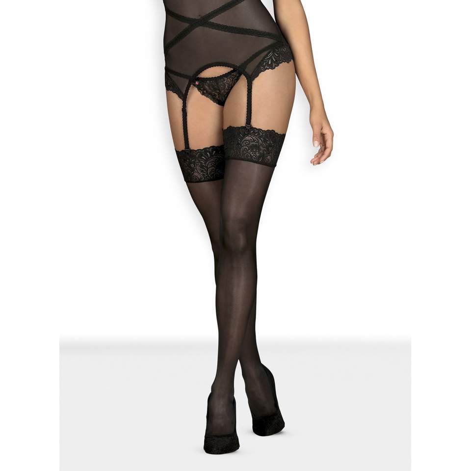 Czarne pończochy Obsessive Bondea