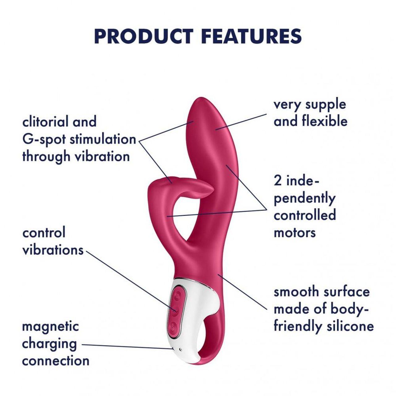 Satisfyer Embrace Me Berry – wibrator do punktu G i łechtaczki | Loris.pl