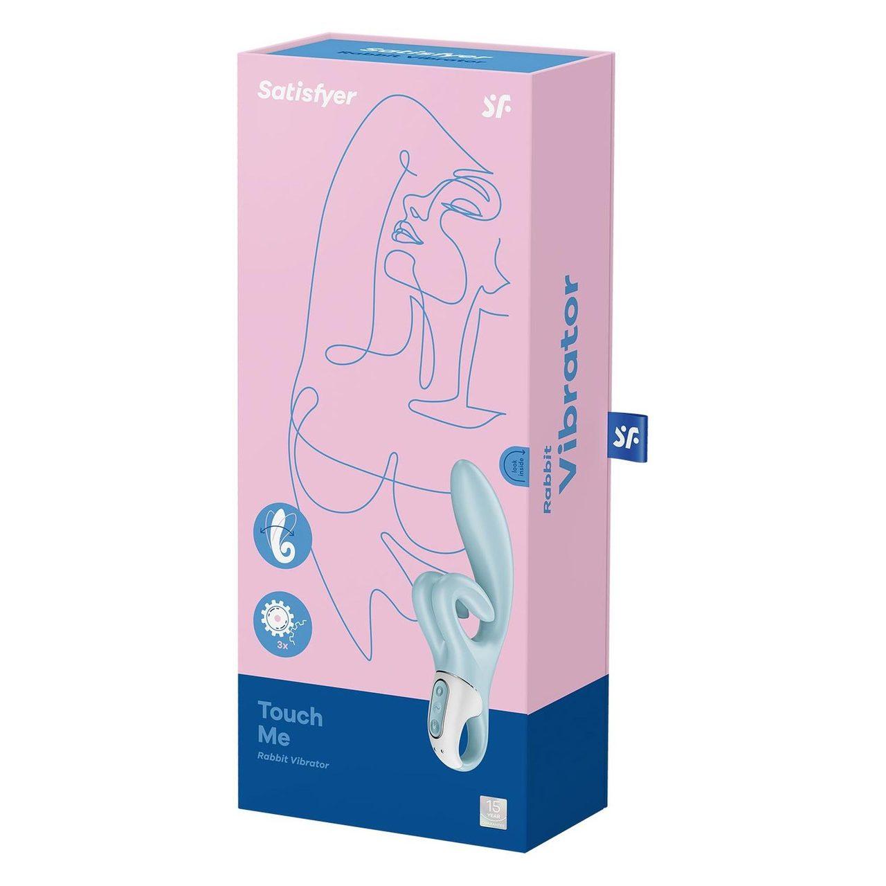 Satisfyer Touch Me Blue – wibrator królik 3 silniczki, IPX7 | Loris.pl