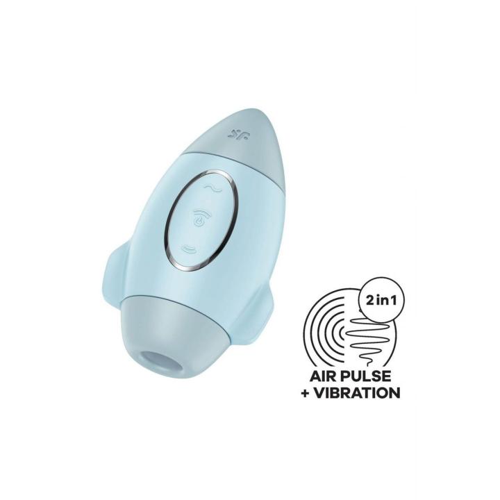 Satisfyer Mission Control Blue – stymulator łechtaczki Air Pulse + wibracje IPX7