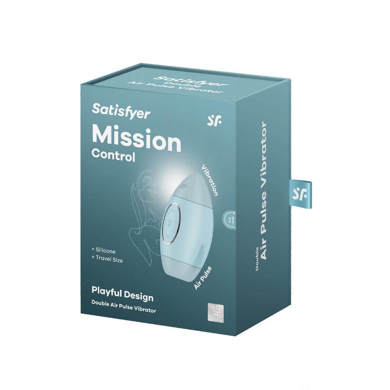 Satisfyer Mission Control Blue – stymulator łechtaczki Air Pulse + wibracje IPX7