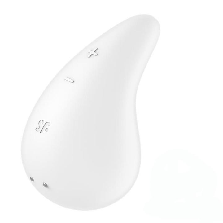 Satisfyer Dew Drop White – mini wibrator łechtaczkowy lay-on 12 trybów IPX7