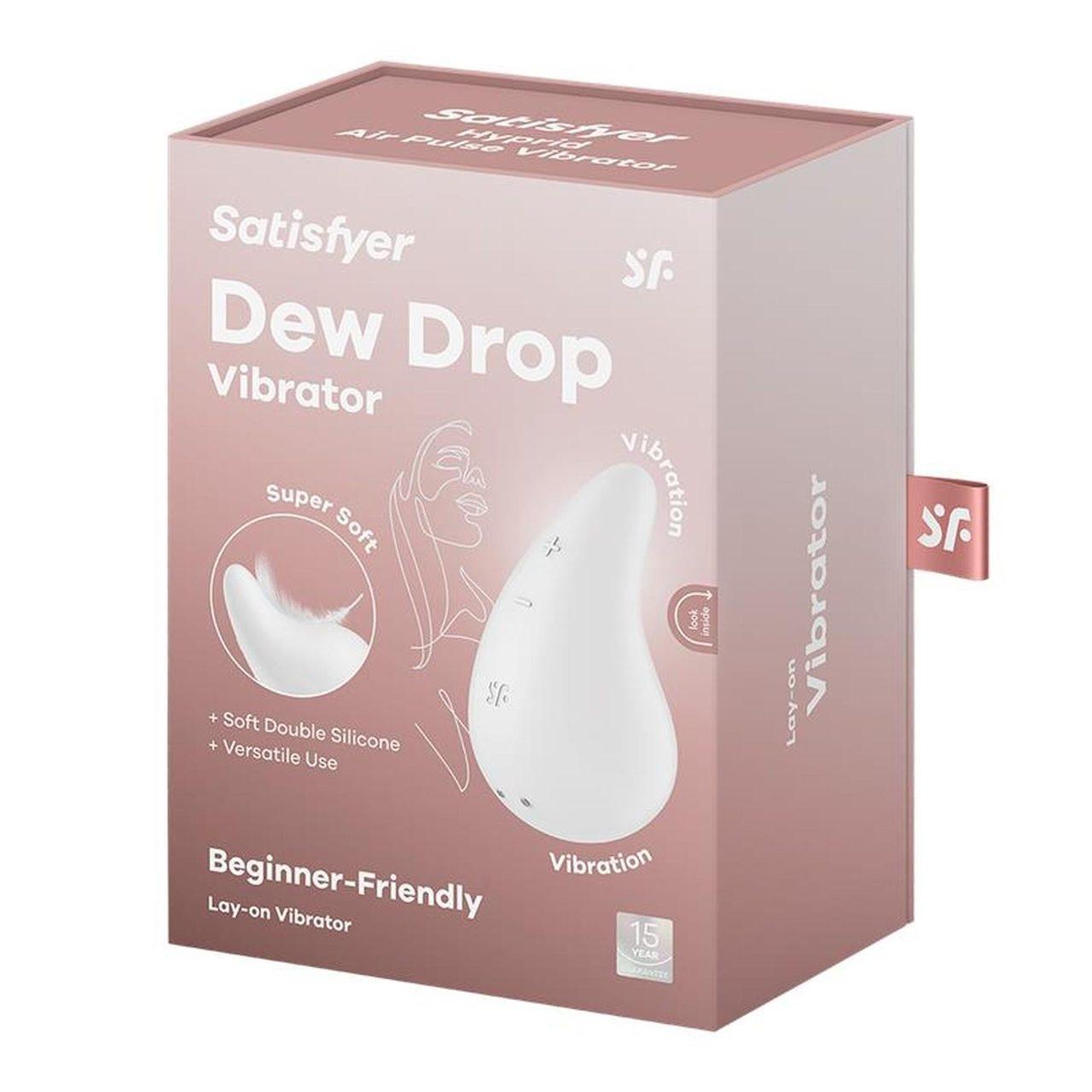 Satisfyer Dew Drop White – mini wibrator łechtaczkowy lay-on 12 trybów IPX7