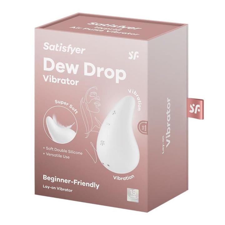 Satisfyer Dew Drop White – mini wibrator łechtaczkowy lay-on 12 trybów IPX7