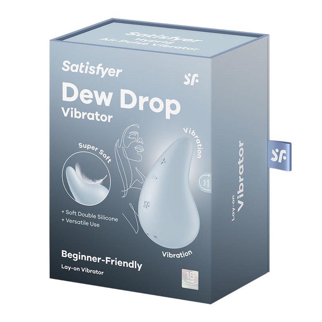 Satisfyer Dew Drop Blue – mini wibrator do łechtaczki, IPX7, 12 trybów