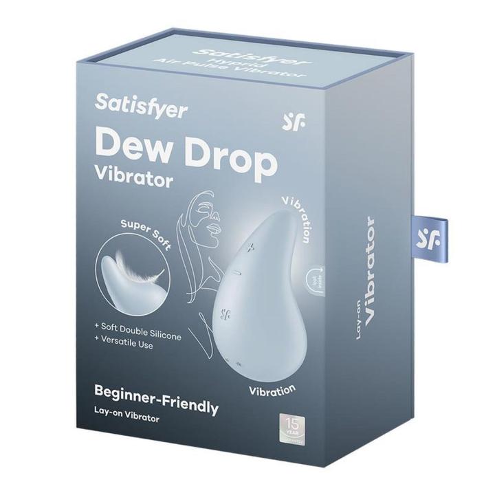 Satisfyer Dew Drop Blue – mini wibrator do łechtaczki, IPX7, 12 trybów