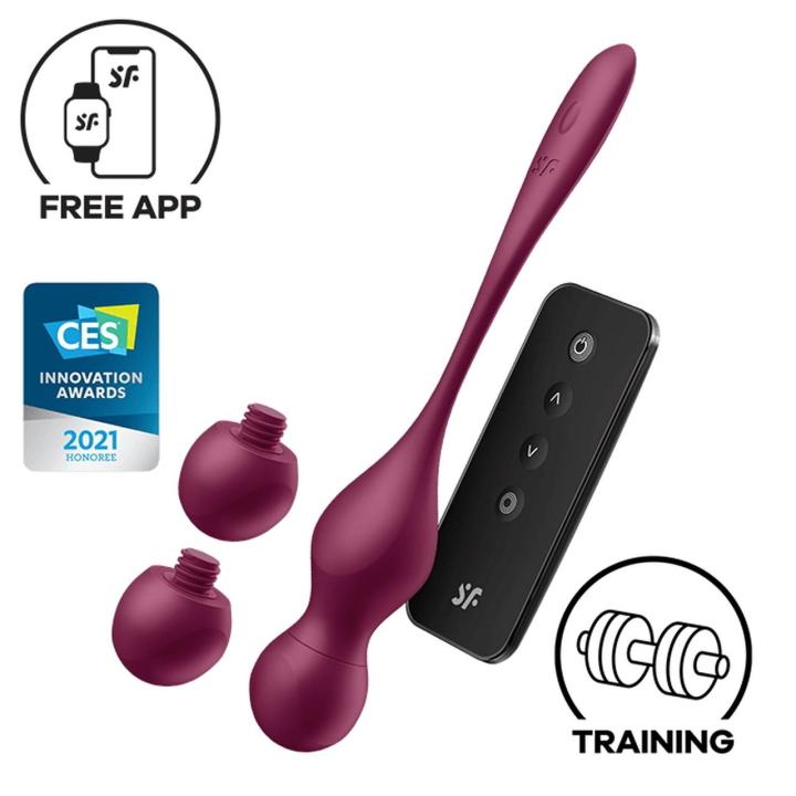 Satisfyer Love Birds Vary Connect – kulki gejszy z aplikacją i 3 ciężarkami