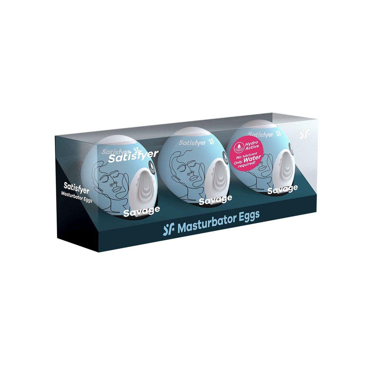 Satisfyer Masturbator Eggs Savage (3 szt.) – jajka masturbacyjne | Loris.pl