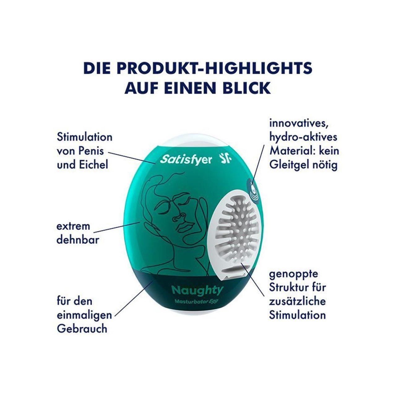 Satisfyer Eggcited Naughty – masturbator jajko aktywowane wodą | Loris.pl