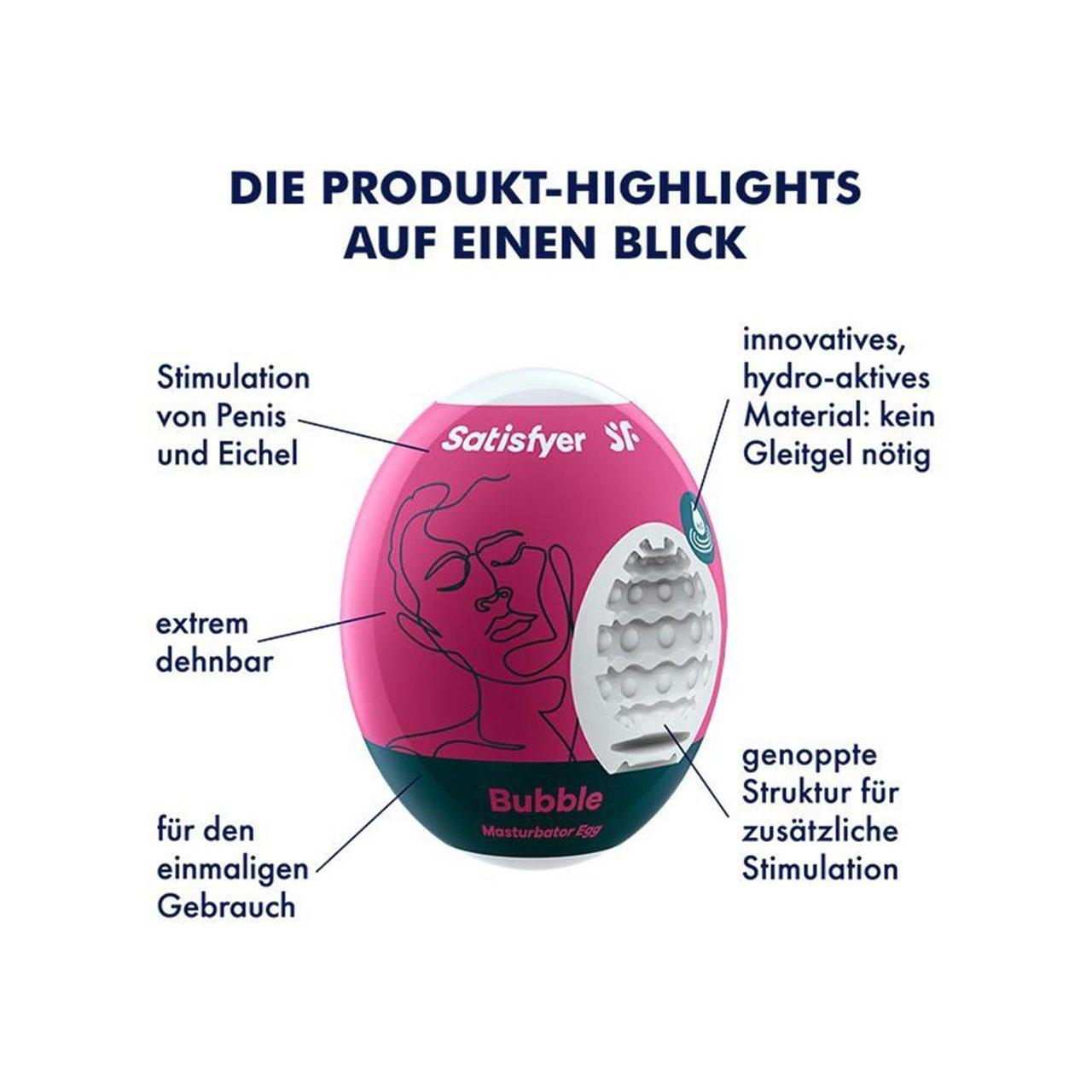 Satisfyer EGGCITED Bubble – masturbator egg hydroaktywny | Loris.pl