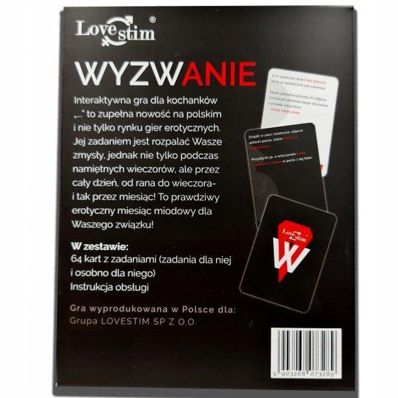 LoveStim Wyzwanie – gra erotyczna dla par | 60 kart zadań | Loris.pl