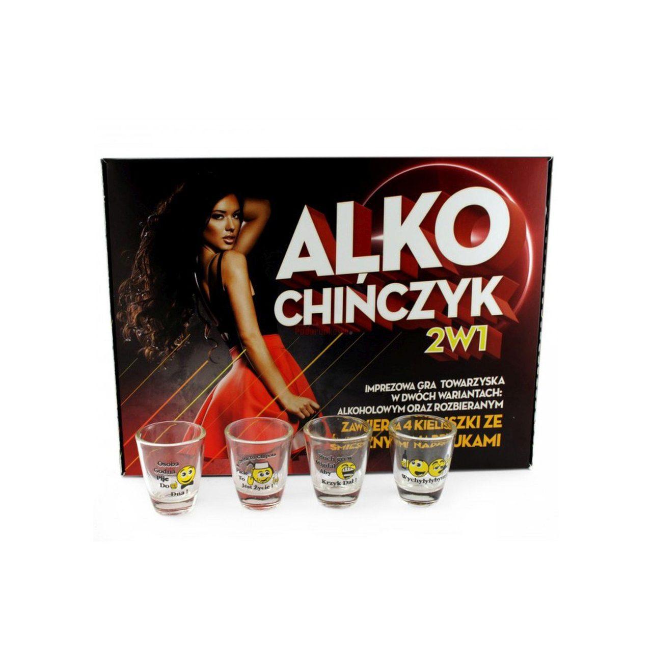 Alko Chińczyk 2w1 z kieliszkami – gra imprezowa | Loris.pl