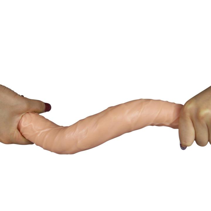 Podwójne realistyczne dildo 35,5 cm – elastyczne, do solo i w duecie