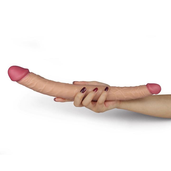Podwójne realistyczne dildo 35,5 cm – elastyczne, do solo i w duecie