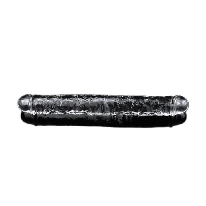 Przezroczyste dildo podwójne 30,5 cm – miękkie TPE
