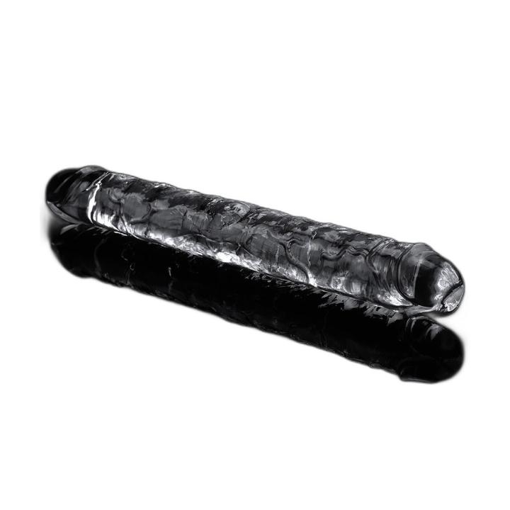 Przezroczyste dildo podwójne 30,5 cm – miękkie TPE