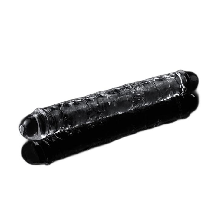 Przezroczyste dildo podwójne 30,5 cm – miękkie TPE