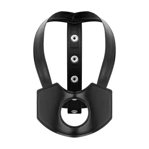 Strap-on na głowę Bedroom Fantasies czarny – regulowany harness