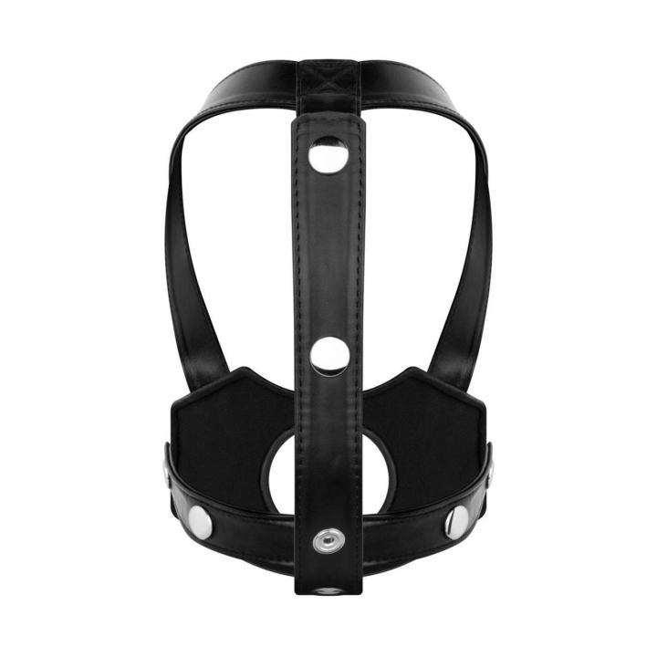 Strap-on na głowę Bedroom Fantasies czarny – regulowany harness