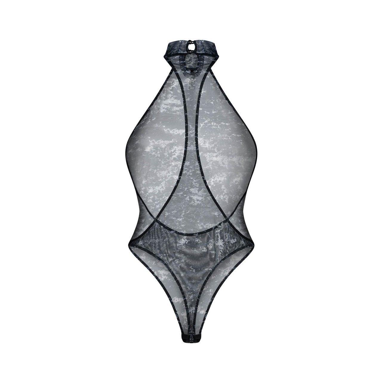 Obsessive Corrosis - transparentne body z golfem i odkrytymi plecami | Loris.pl