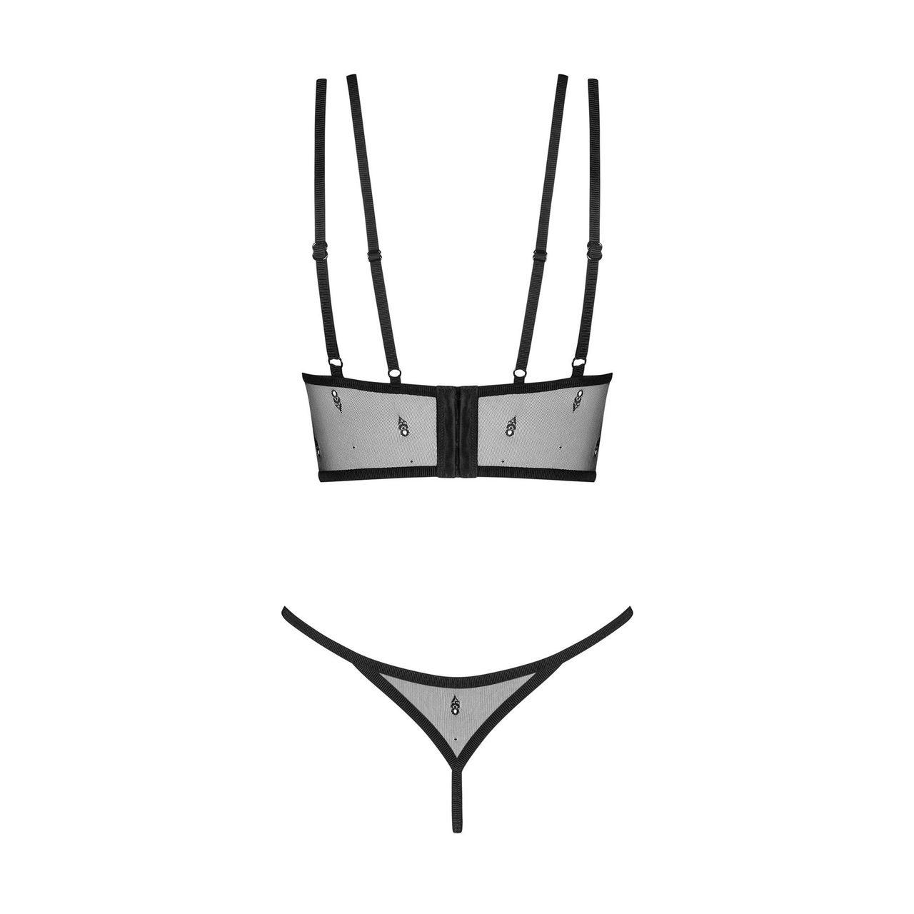 Obsessive Anniverse Special – komplet top i stringi z fiszbinami | Loris.pl