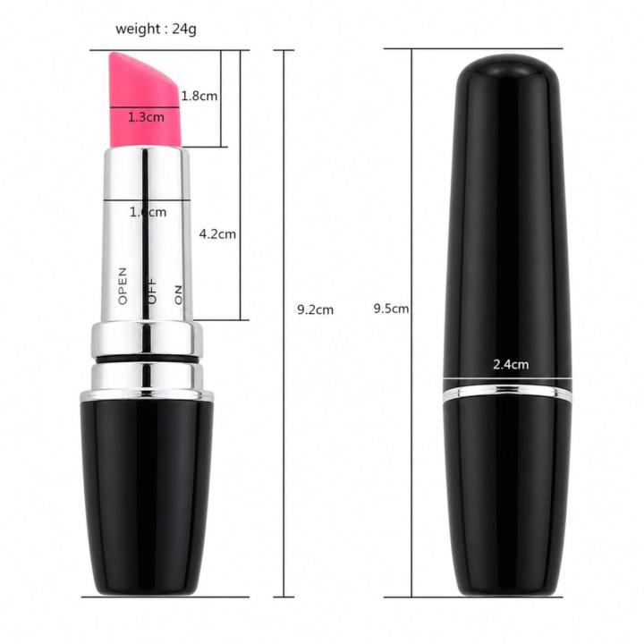 Mini wibrator szminka czerwony 9,5 cm | Dyskretny wibrator do torebki