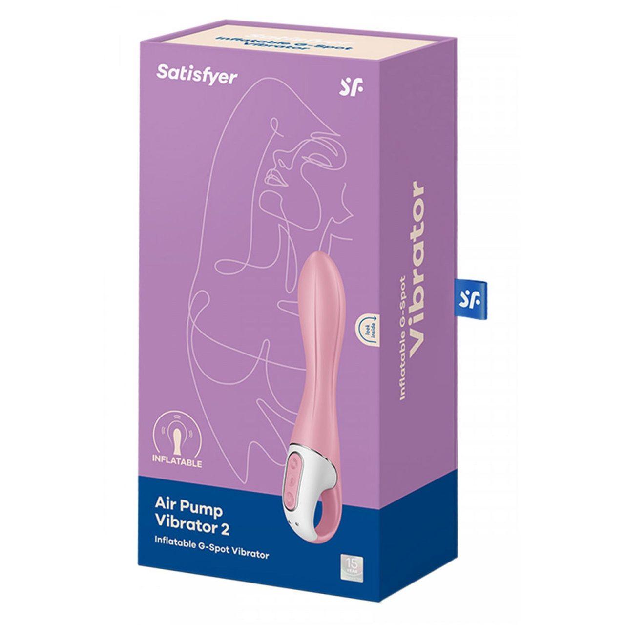 Satisfyer Air Pump Vibrator 2 Red – nadmuchiwany wibrator 12 trybów | Loris.pl