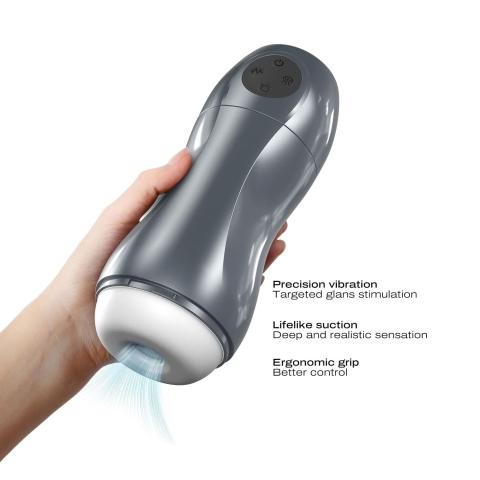 Masturbator z podciśnieniem i wibracjami 22 cm | 3 tryby ssania + Boost