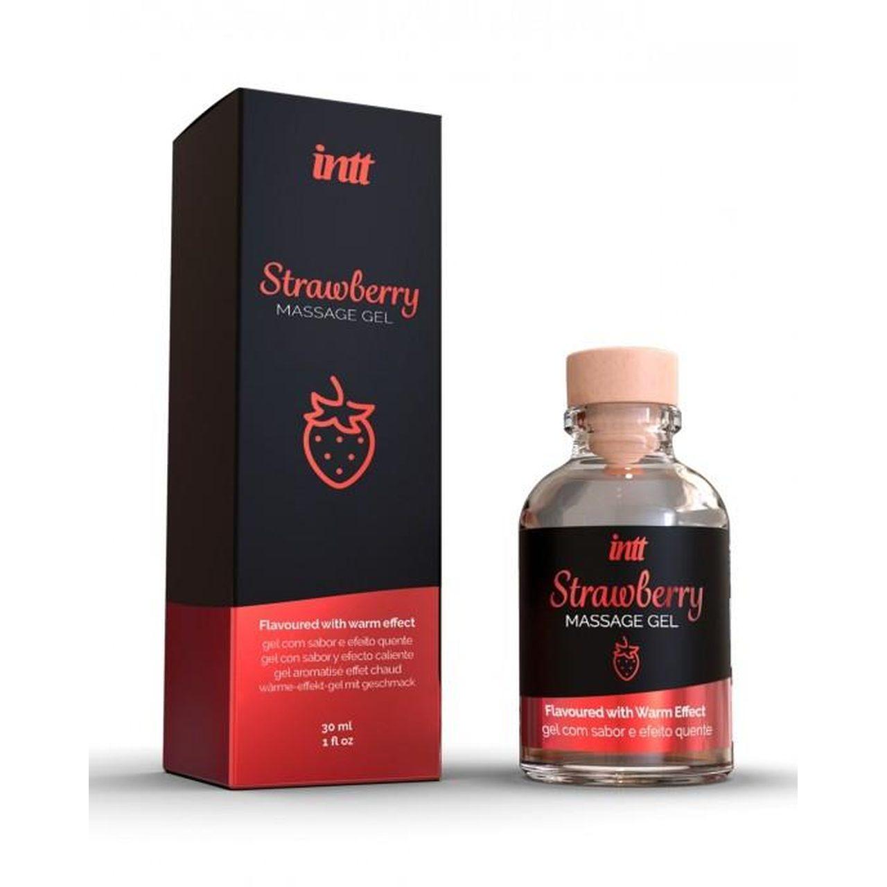 Truskawkowy żel do masażu i pocałunków rozgrzewający | Loris.pl