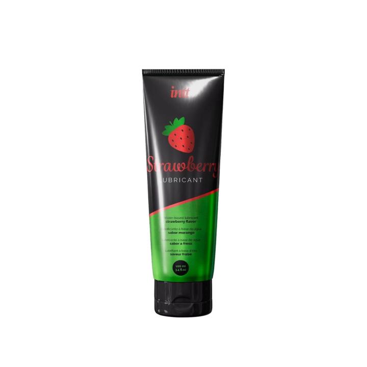 Truskawkowy lubrykant wodny smakowy 100 ml | Jadalny, do prezerwatyw