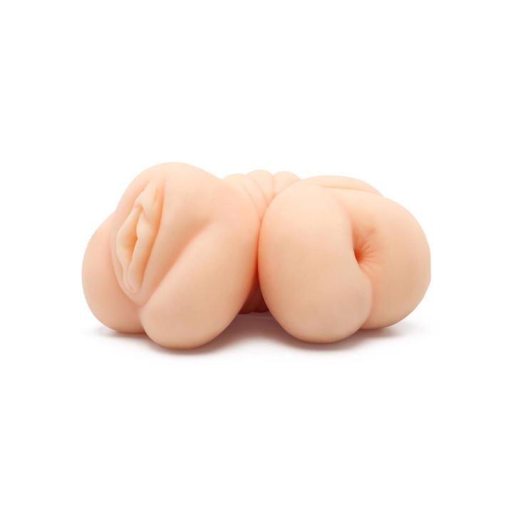 Podwójny masturbator wagina i anal cielisty TPR | Loris.pl
