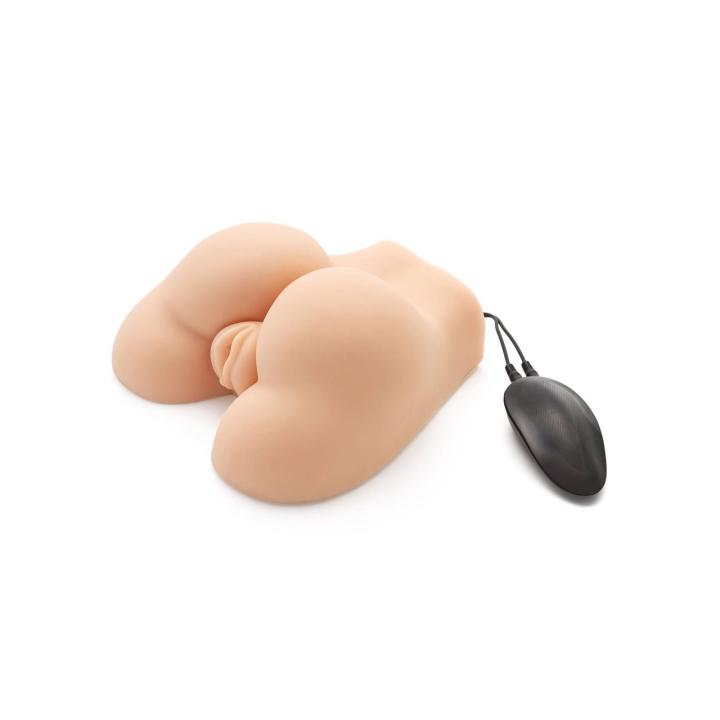 Wibrujący masturbator cielisty z 2 otworami | realistyczna pupa | Loris.pl