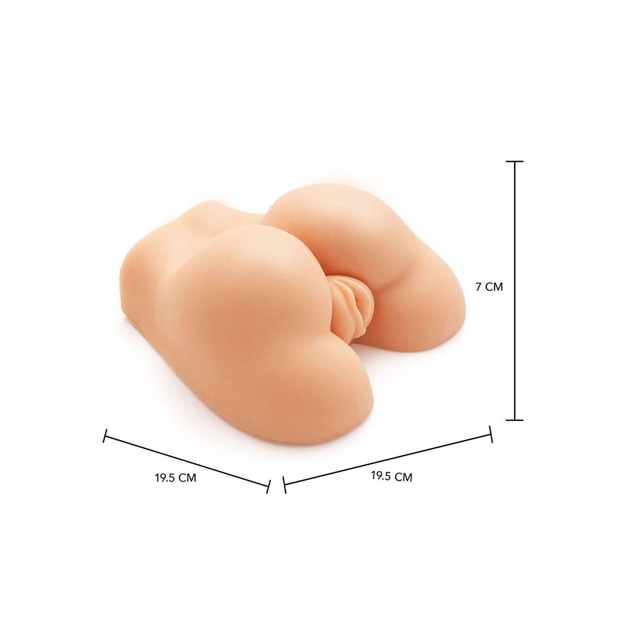 Wibrujący masturbator cielisty z 2 otworami | realistyczna pupa | Loris.pl