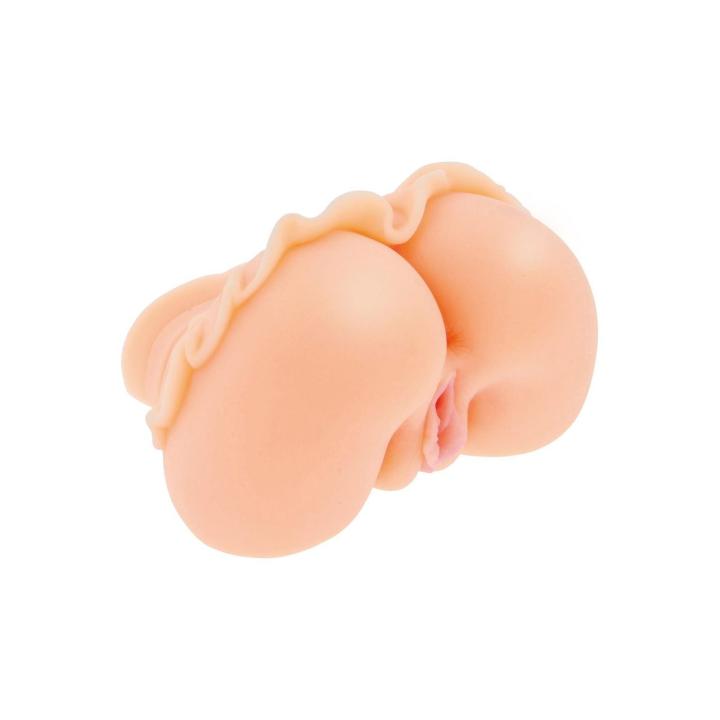 Masturbator wagina i anal TPE 15×17 cm z pierścieniem zaciskającym | Loris.pl