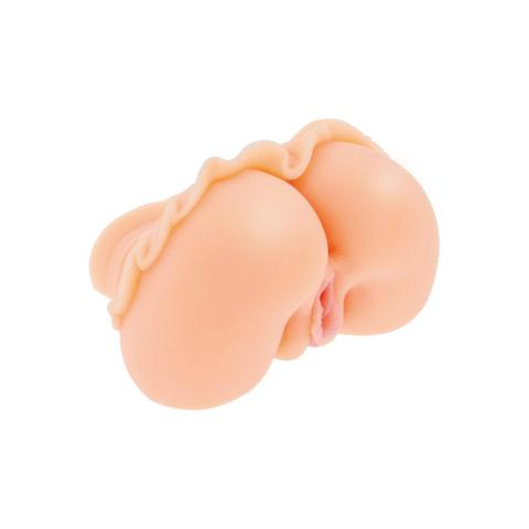 Masturbator wagina i anal TPE 15×17 cm z pierścieniem zaciskającym