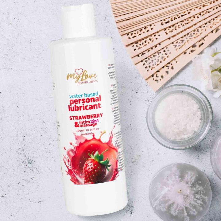 Truskawkowy żel intymny i do masażu 2w1 na bazie wody 300 ml | Loris.pl