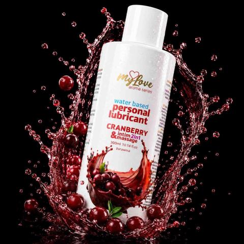 Żel intymny i do masażu 2w1 żurawina 300 ml