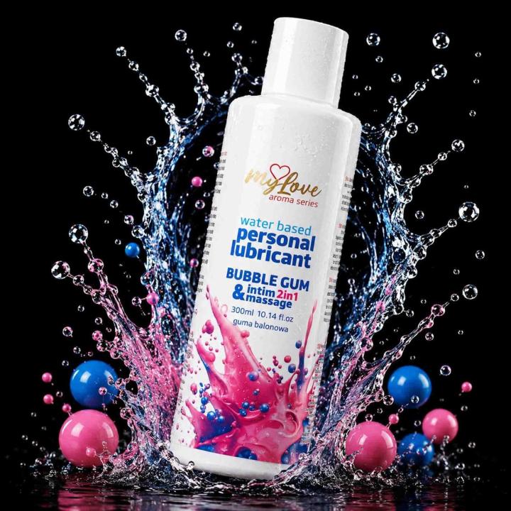 Żel intymny i do masażu 2w1 Bubble Gum 300 ml | Loris.pl