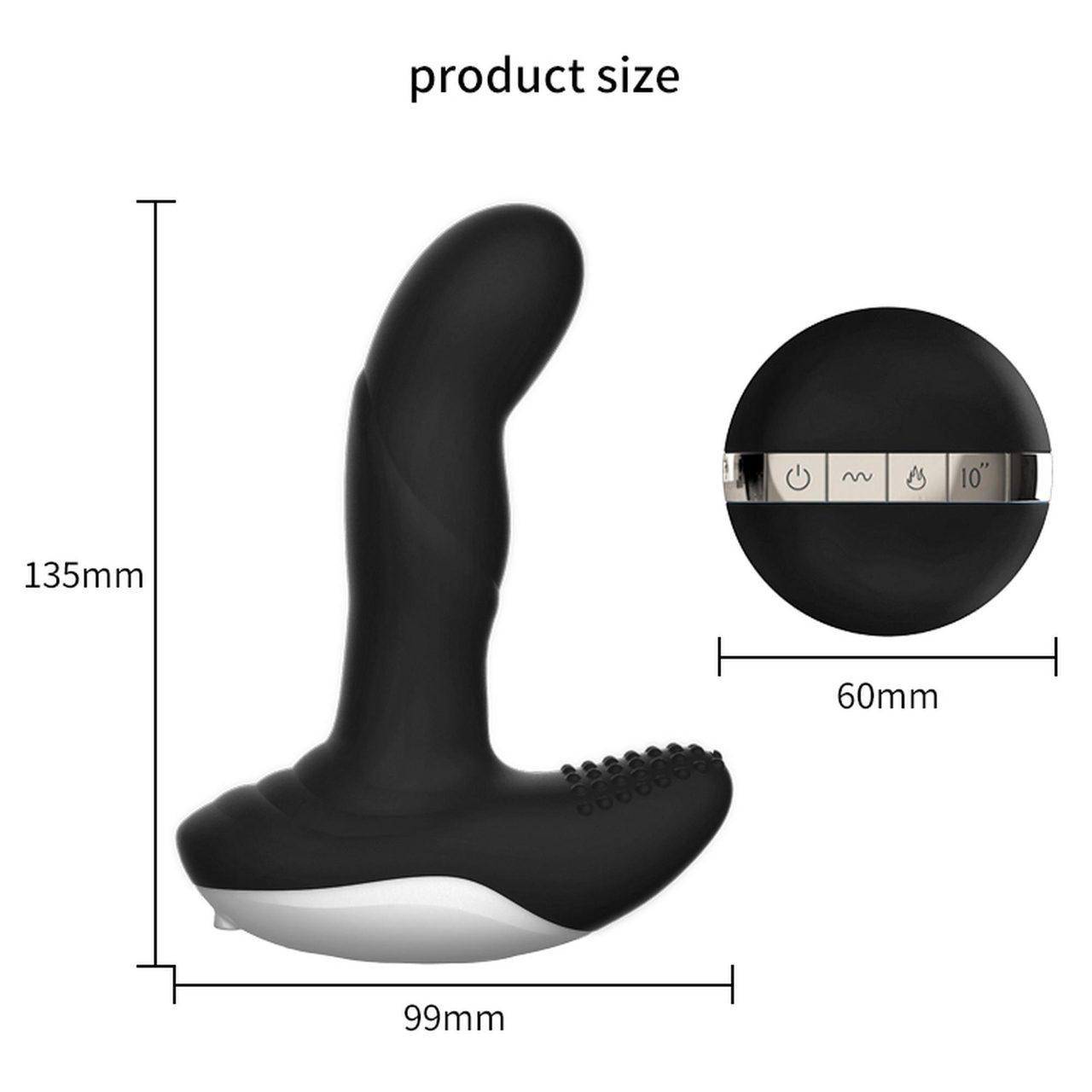 Masażer prostaty i punktu g z pilotem, grzaniem i 7 trybami usb | Loris.pl