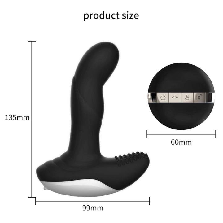 Masażer prostaty i punktu g z pilotem, grzaniem i 7 trybami usb | Loris.pl
