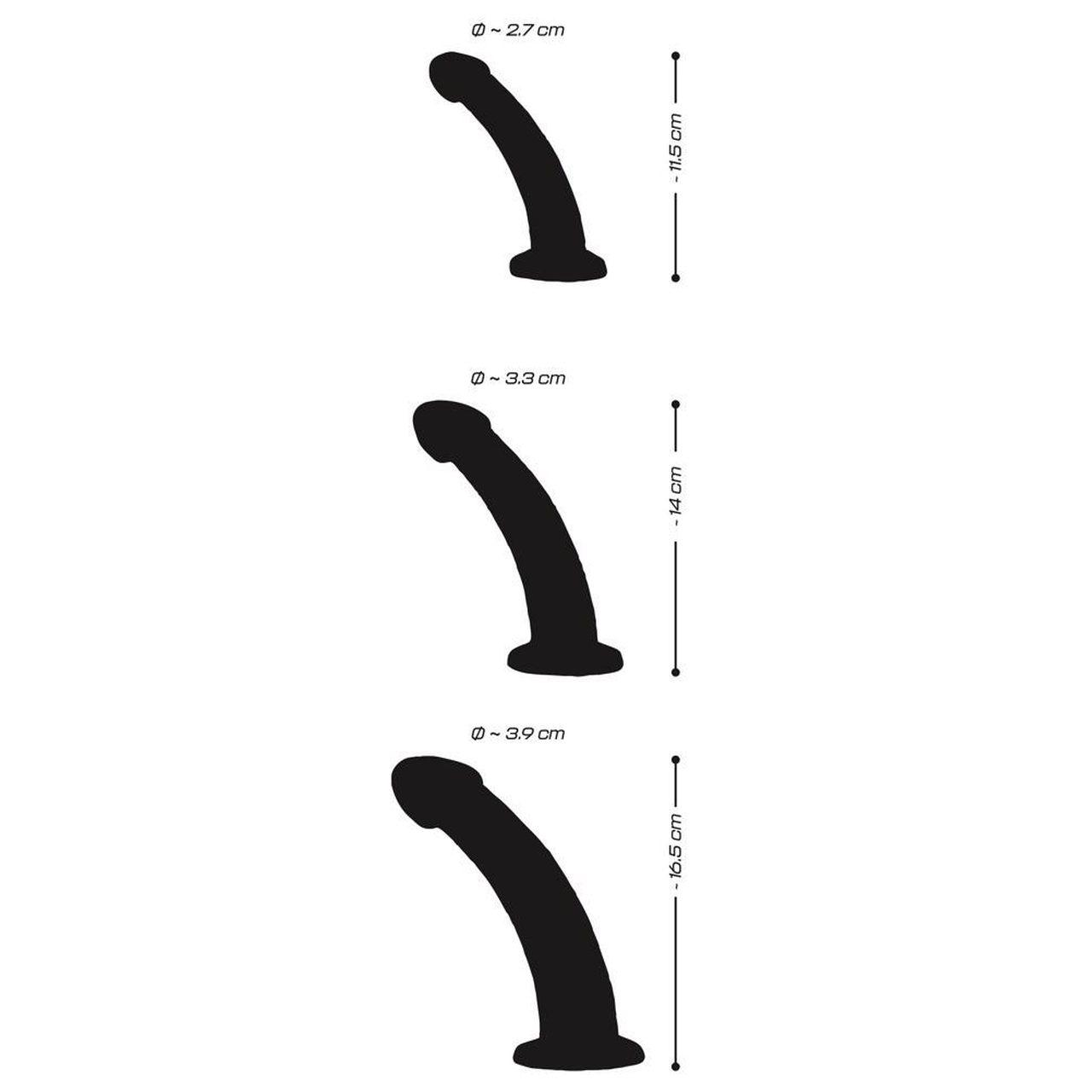 Zestaw dildo analnych 3 szt. przezroczyste z przyssawką | Loris.pl