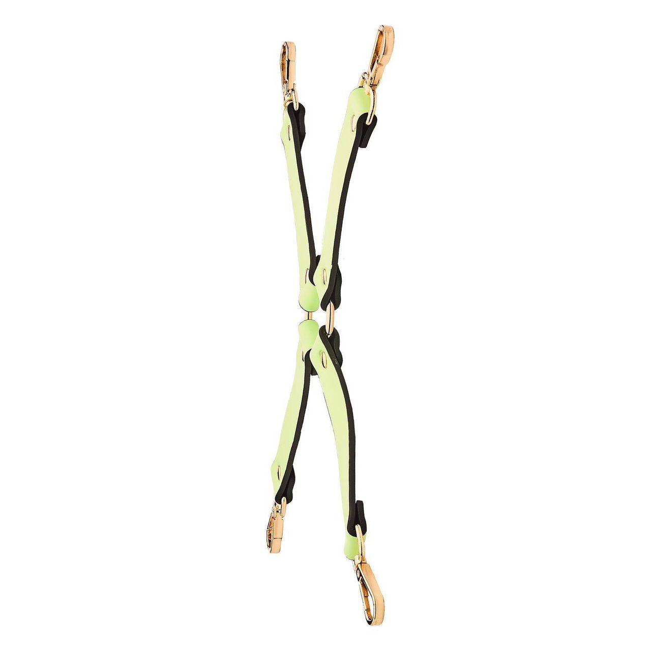 Świecące hogtie zielone z 4 karabińczykami | Wiązania BDSM