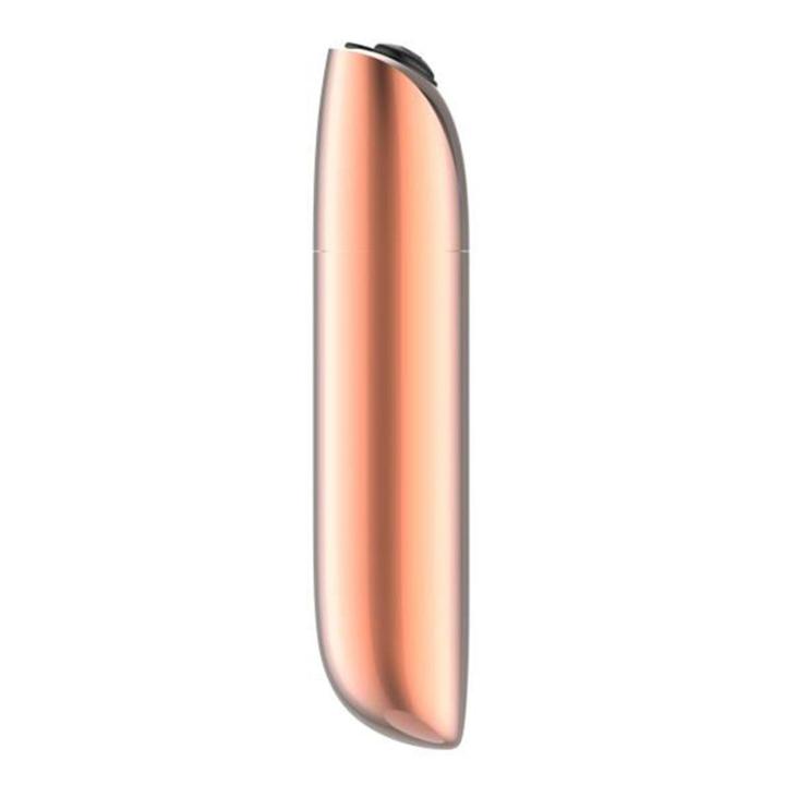 Złoty mini wibrator bullet USB - 20 trybów, wodoodporny
