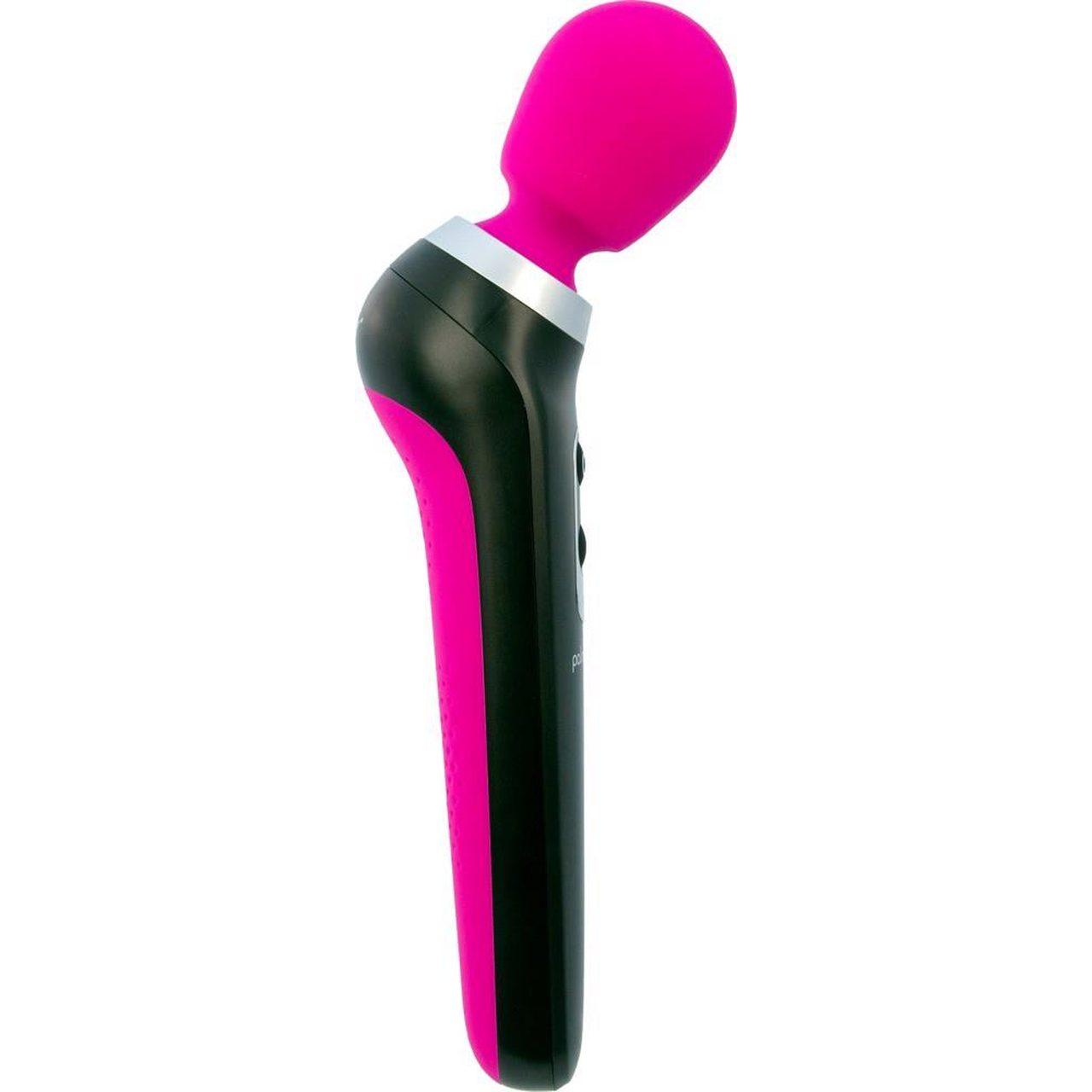 Różowy masażer wand 26,5 cm – 7 trybów, elastyczna główka, USB | Loris.pl