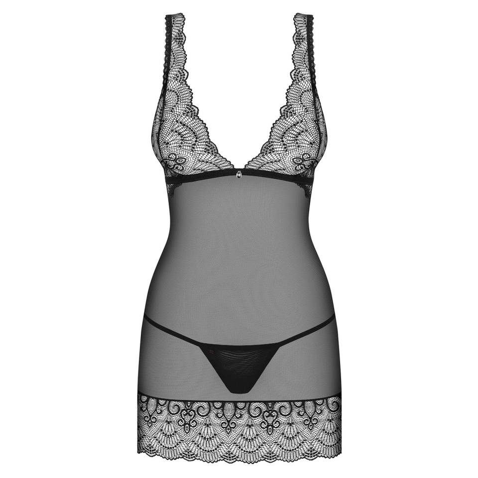 Niegrzeczna, prześwitująca czarna koszulka Firella Obsessive