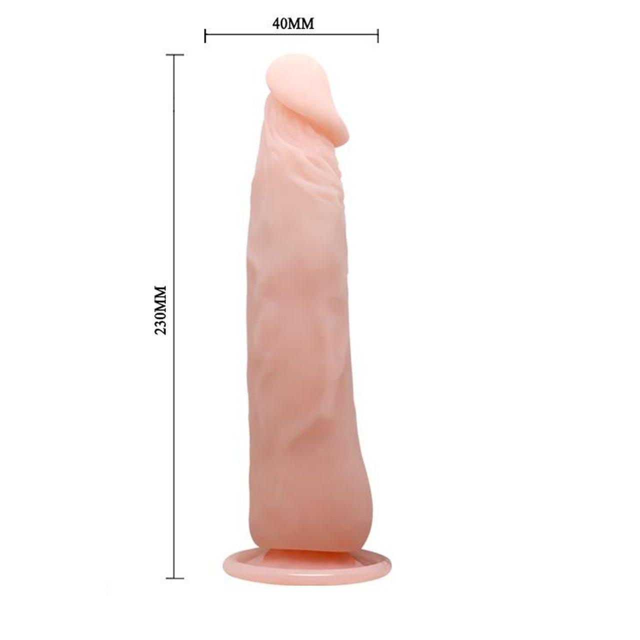 Cieliste dildo wibrujące z przyssawką i kontrolerem | Loris.pl