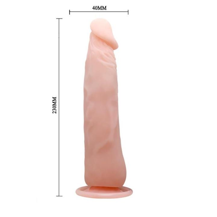 Cieliste dildo wibrujące z przyssawką i kontrolerem