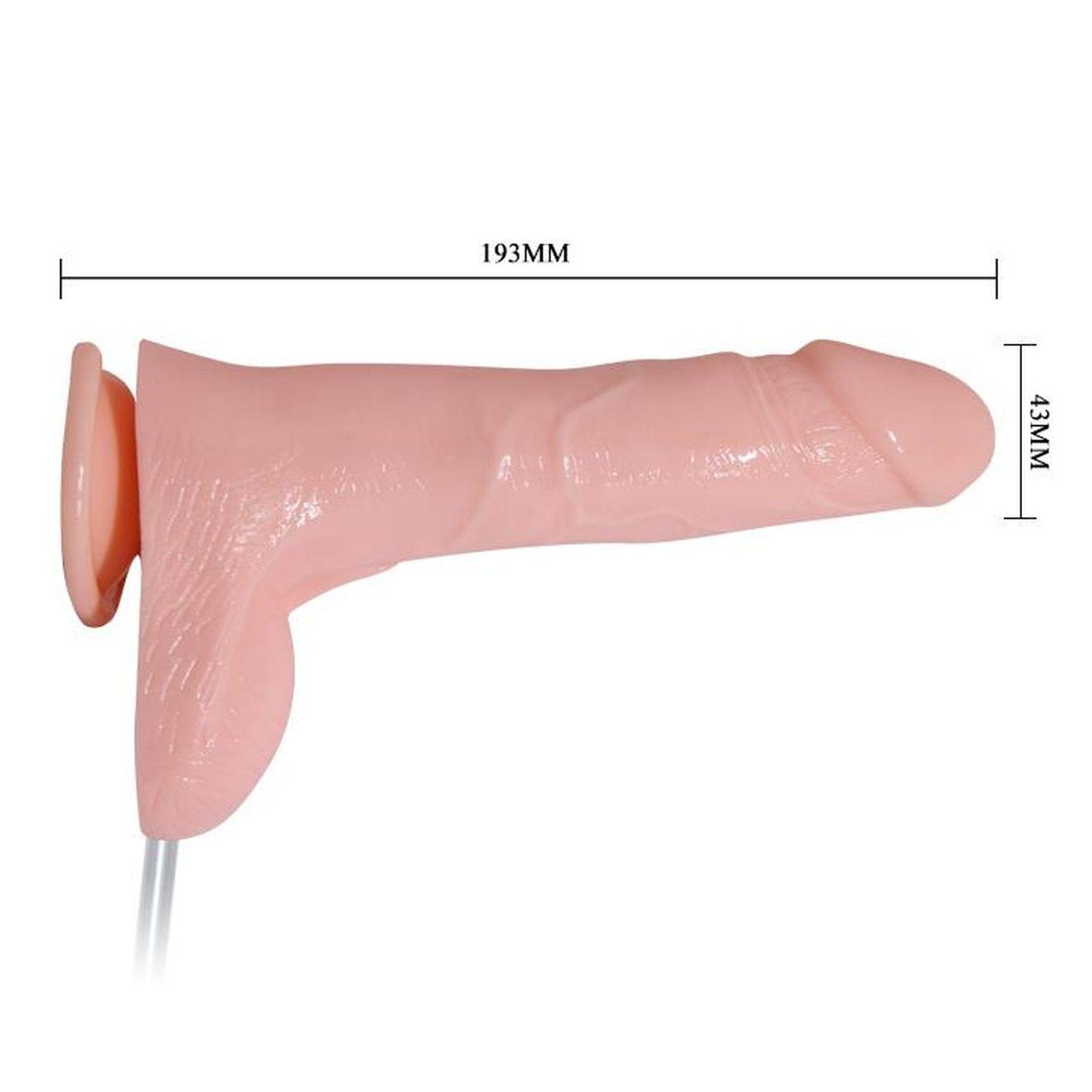 Wibrator z pilotem 18 cm i spryskiwaczem wodnym | Przyssawka | Loris.pl